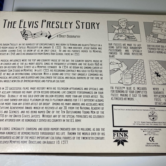 ELVIS PRESLEY 1000 Piece Puzzle Vtg. 1996 The Graceland Collection - Picture 3 of 4